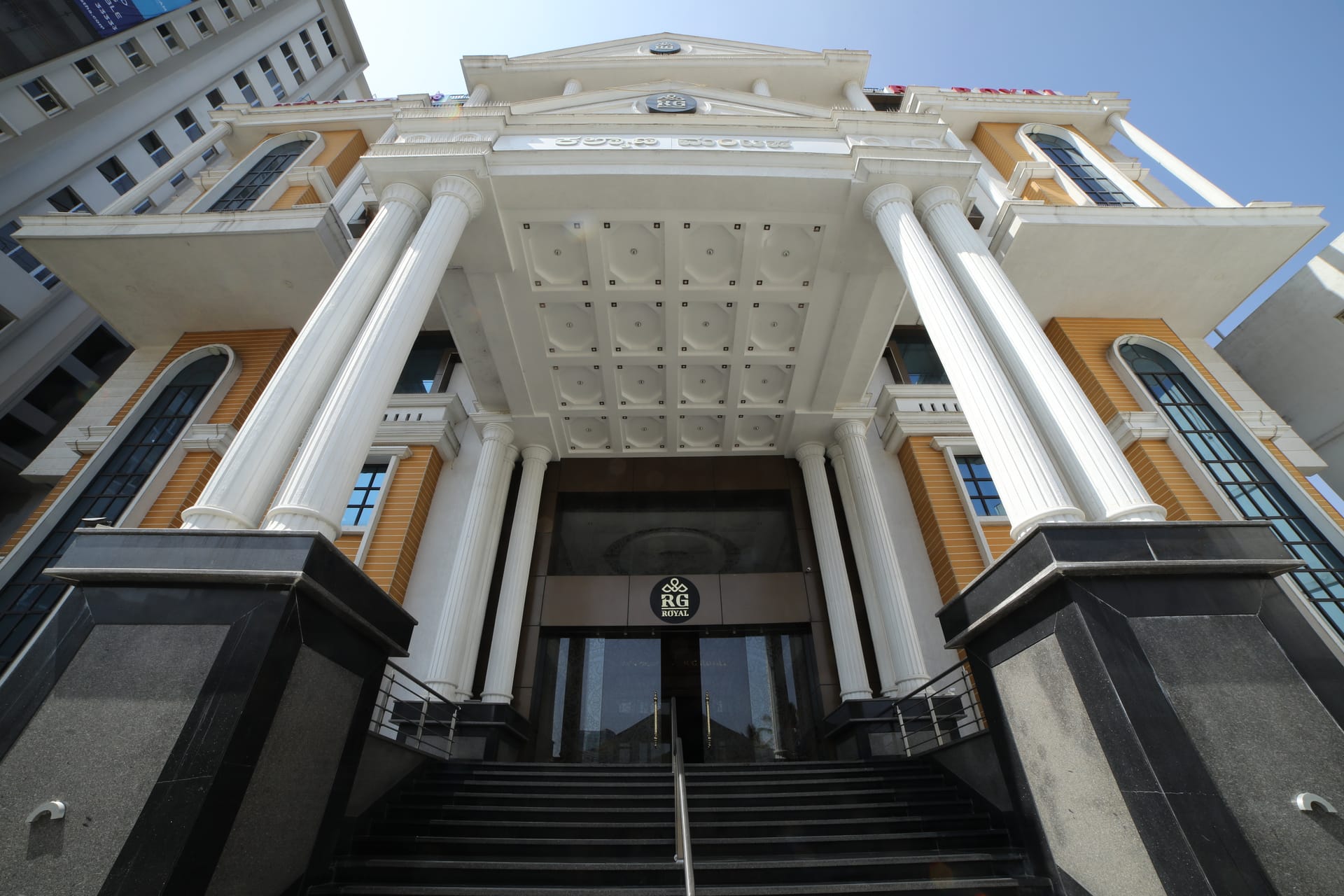 The convention hall at RG Royal, set for a banquet