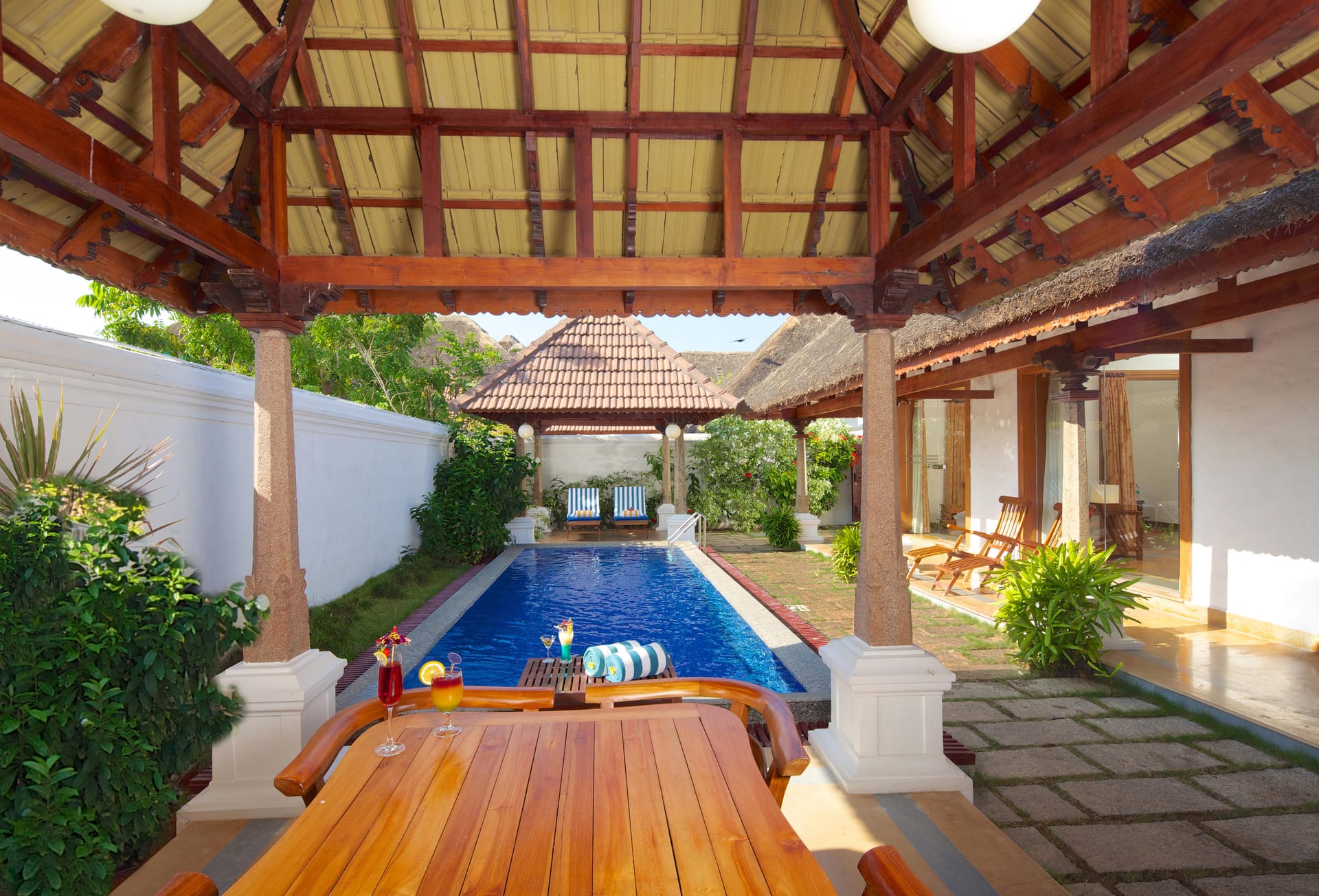 Private pool villa at Le Pondy Beach Resort, Pondicherry