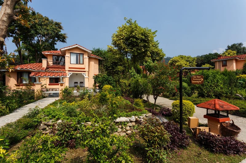 The Riverview Retreat Corbett aerial view