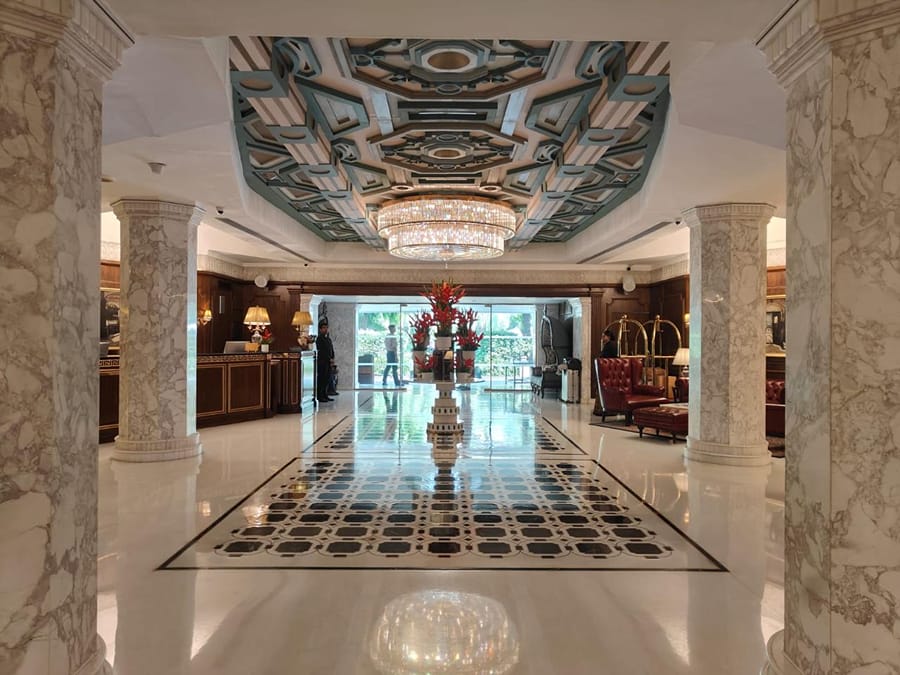 Lobby at The Claridges, New Delhi