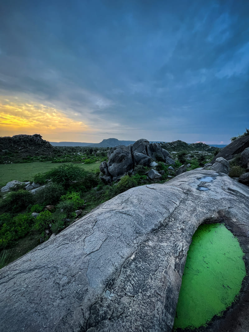 The boulder landscape of Tehla at first light