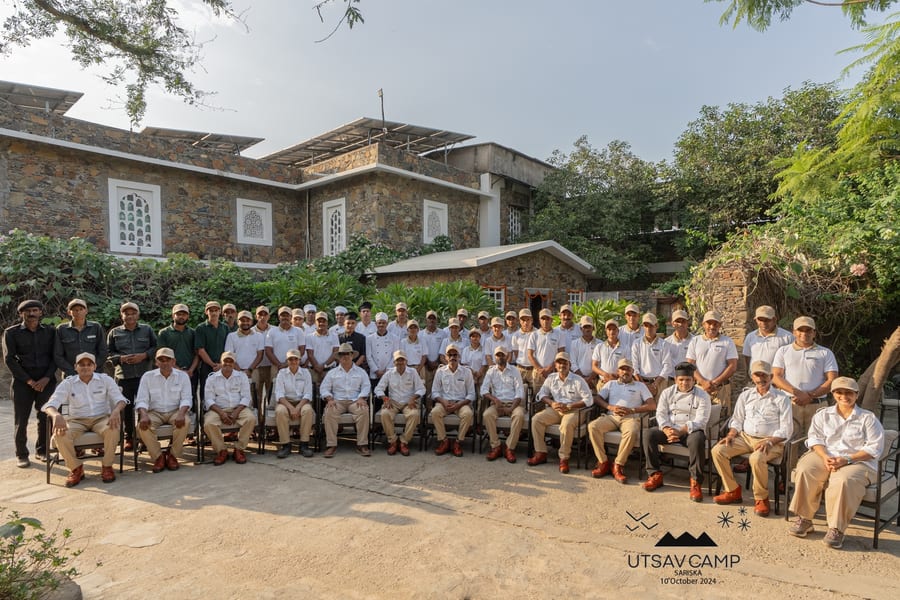 The Utsav Camp Sariska team photographed together in 2024