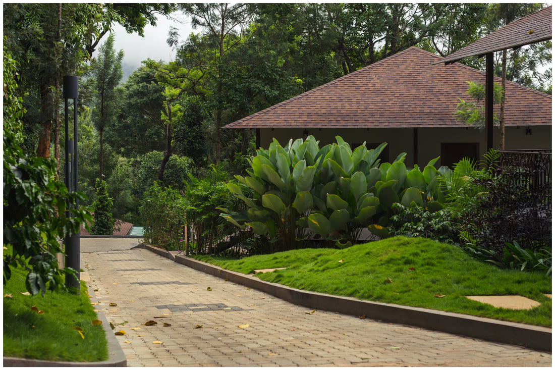 Verandas and coffee plantation interiors at The Silver Sky, Chikmagalur