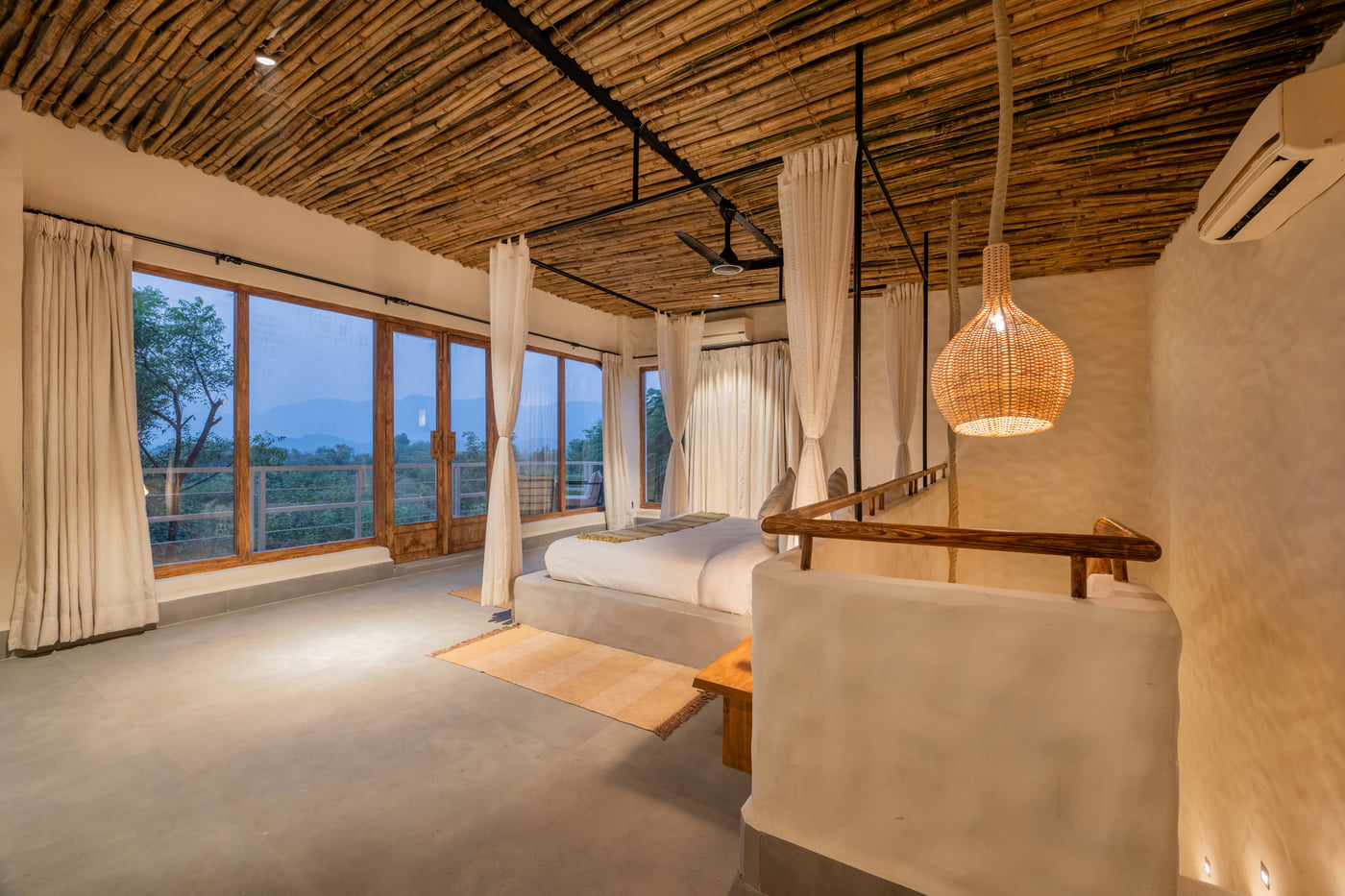 King-size bedroom inside a Forest Villa