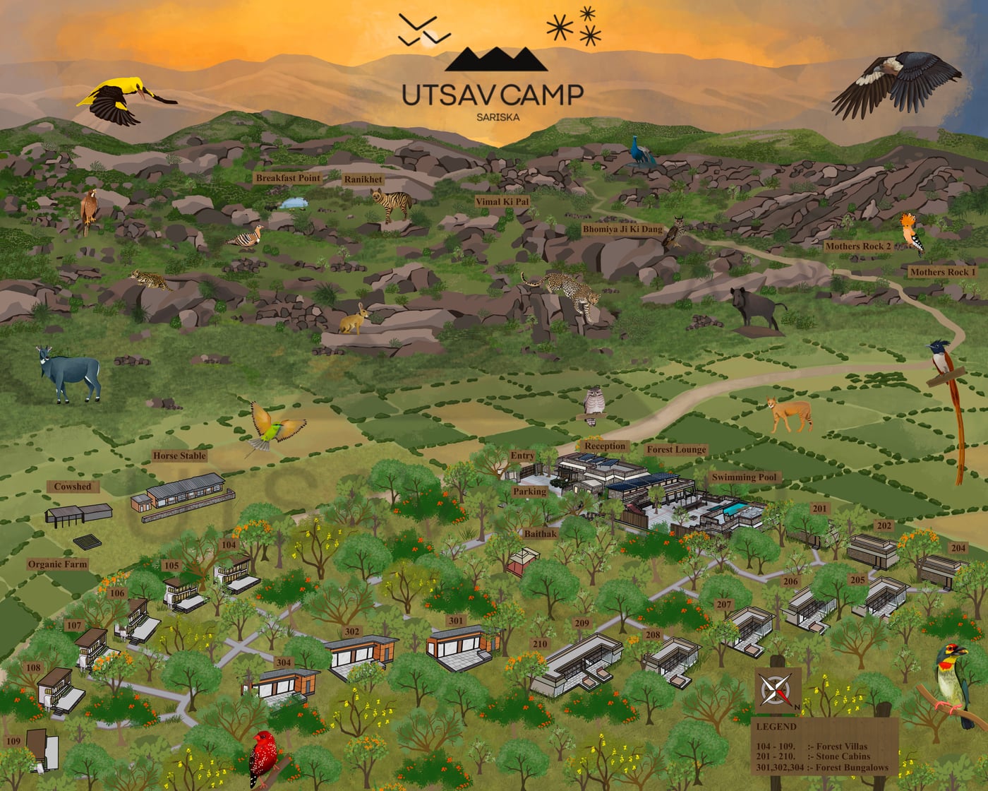 Utsav Camp Sariska Experiential Map.