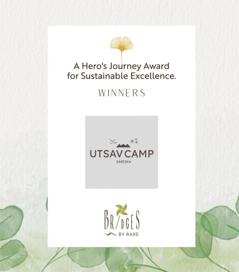 A Hero&rsquo;s Journey award for Sustainable Excellence at Bridges 2024 by RARE