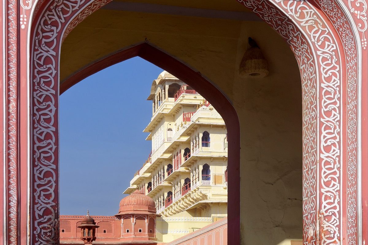 A courtyard at the City Palace in Jaipur