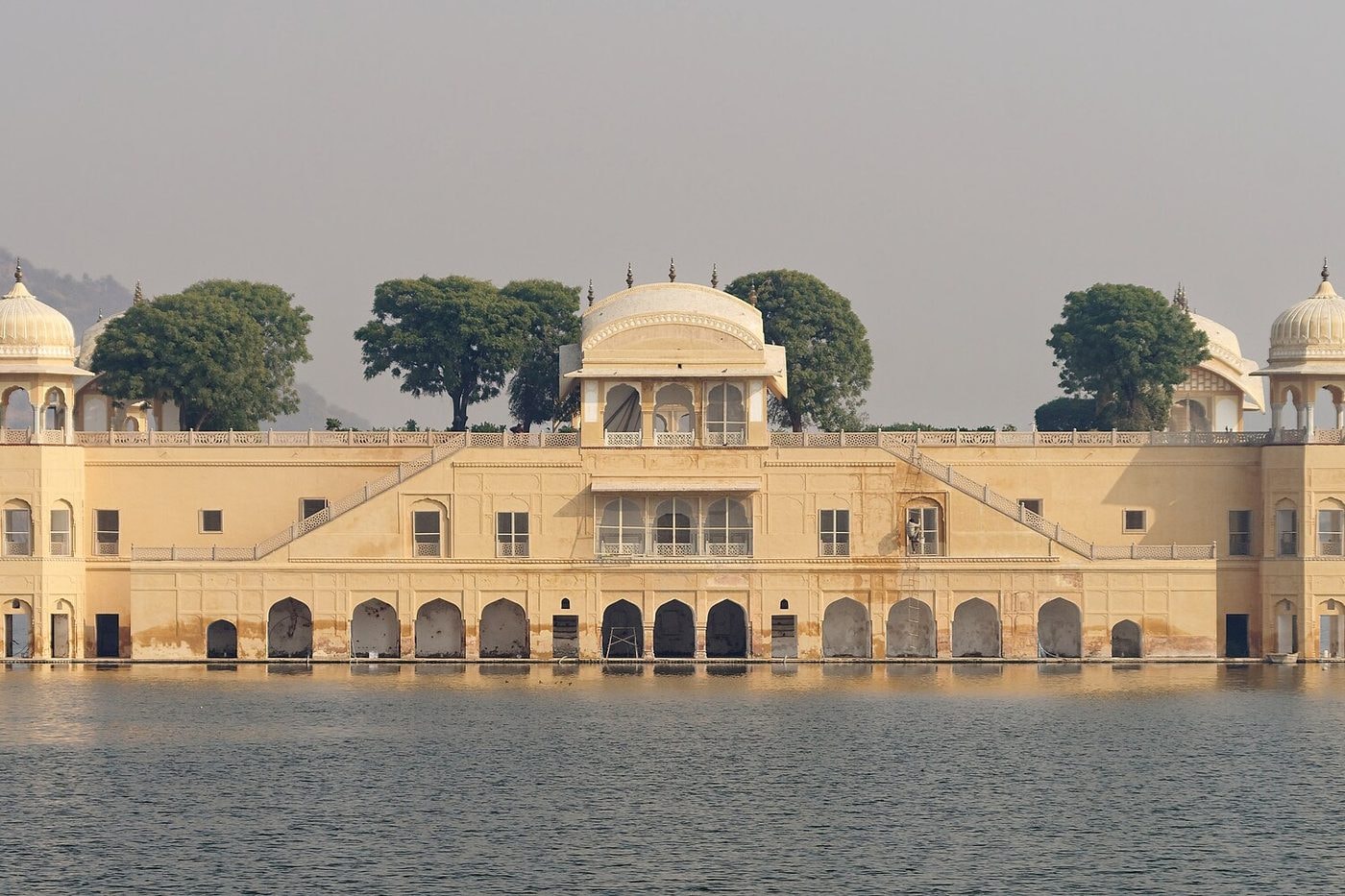 Jal Mahal water palace on the lake in Jaipur