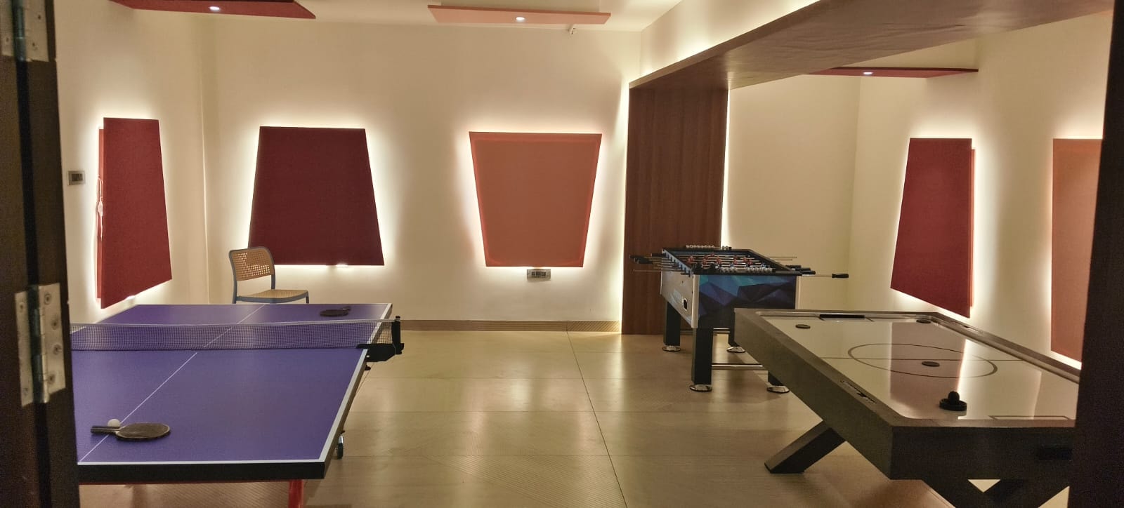 The indoor games room at Rossedale Suites & Hotel in Peelamedu, Coimbatore