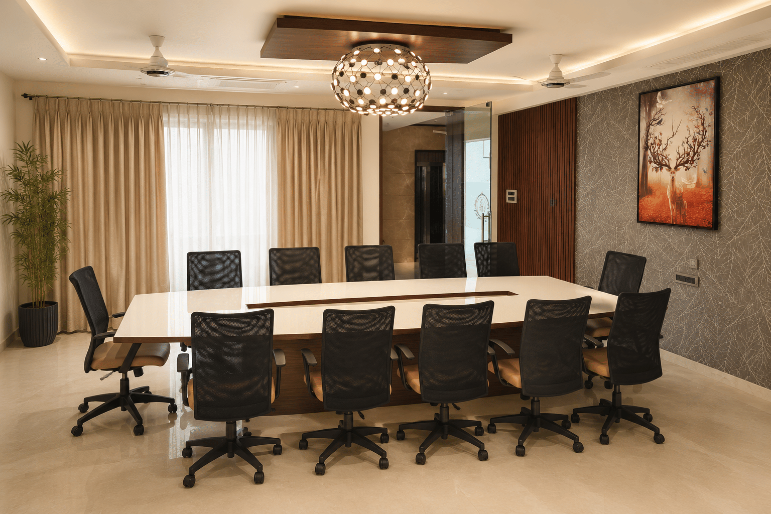 The Meeting Room set theatre-style for conferences, kitty parties and pre-functions at Rossedale Suites & Hotel in Peelamedu, Coimbatore