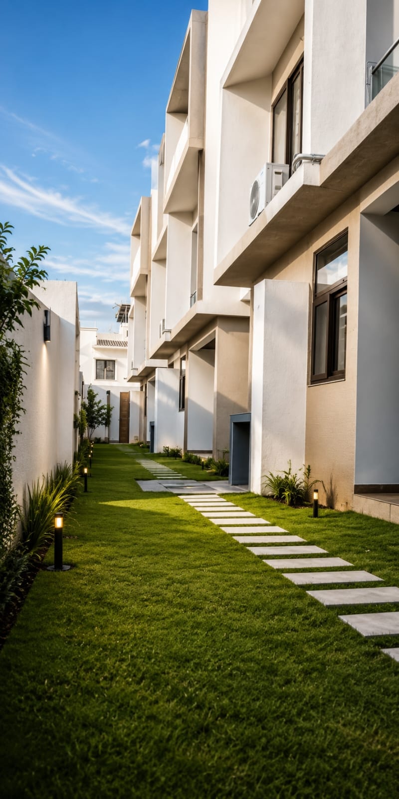 The landscaped garden alongside Rossedale Suites & Hotel in Peelamedu, Coimbatore