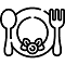 an icon of a plate flanked by a fork and a spoon