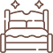 queen size bed icon