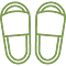 an icon of bath slippers