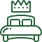 an icon of king bed