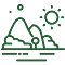 an icon of mountain views