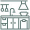 icon for a fully-equipped kitchen
