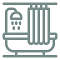 icon for a bathtub with a shower head