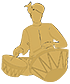 a man playing the dhol graphic