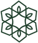 Symmetrical round pattern similar to a flower.