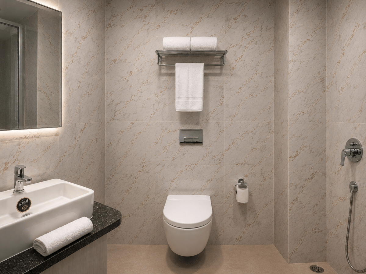 Bathroom at Signum CityScapes SKY Boutique Hotel, Indore