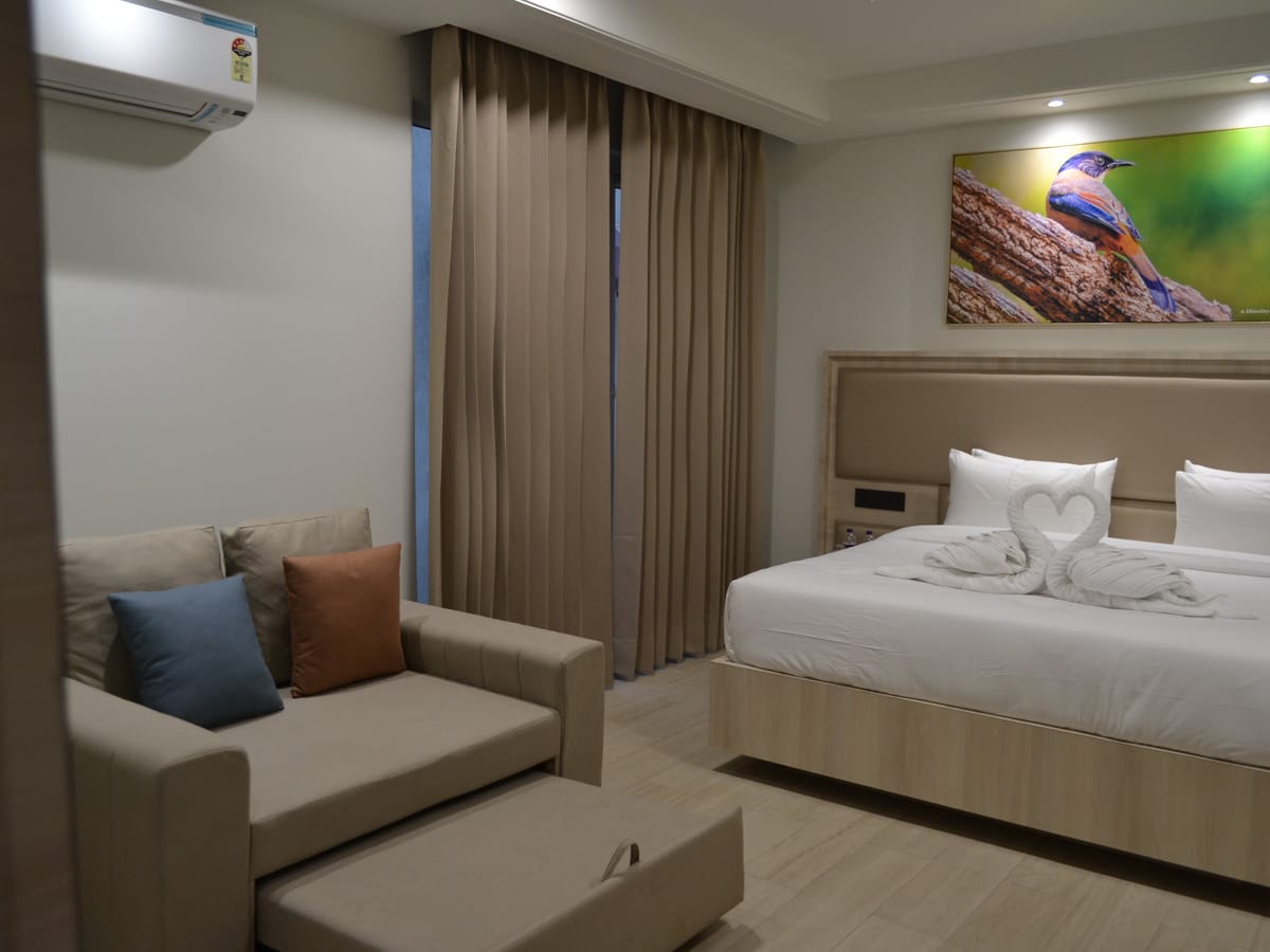 A Deluxe Double Room at Signum Tathastu Boutique Hotel, Haridwar