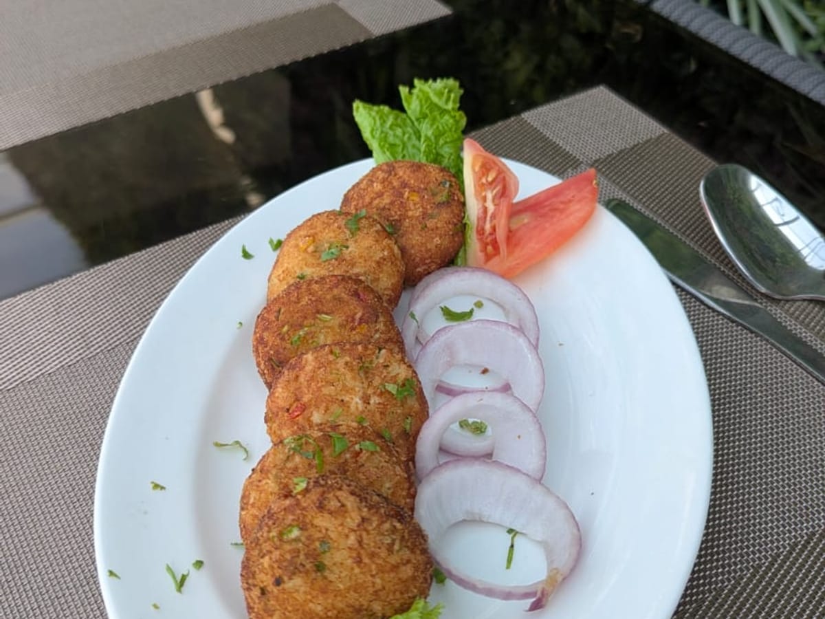 Grilled kababs served at Signum Tathastu Boutique Hotel, Haridwar