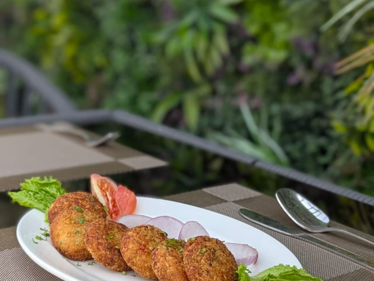 Kababs from the kitchen at Signum Tathastu Boutique Hotel, Haridwar