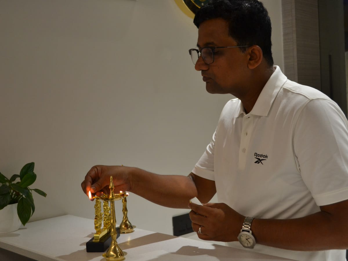 The lobby desk at Signum Tathastu Boutique Hotel, Haridwar