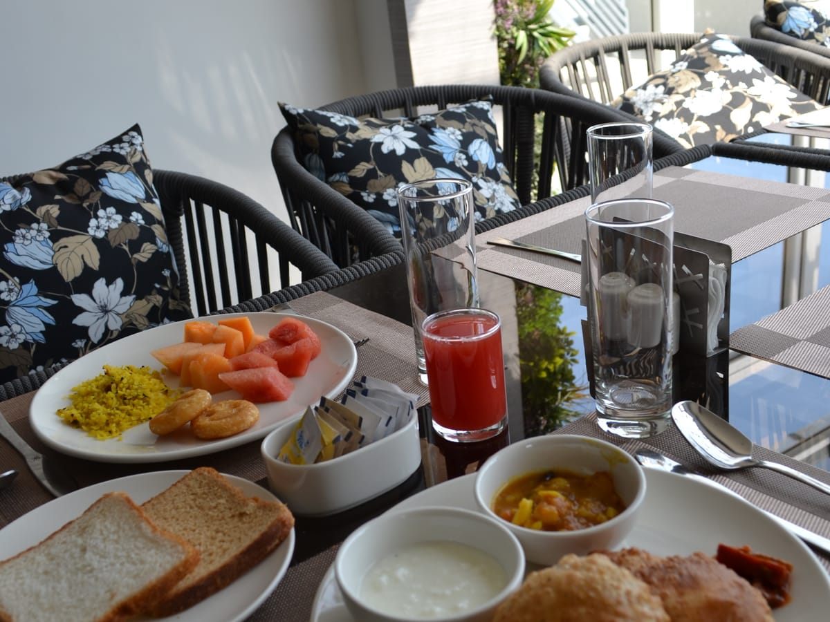 A spread of dishes at Signum Tathastu Boutique Hotel, Haridwar