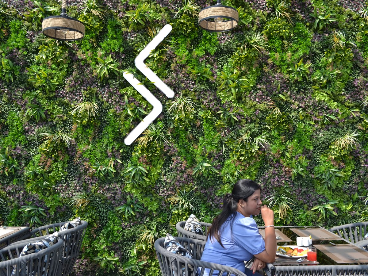 Seating at Signum Cafe at Signum Tathastu Boutique Hotel, Haridwar