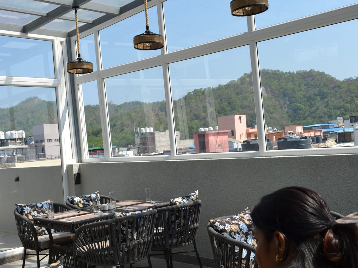The view from Signum Cafe at Signum Tathastu Boutique Hotel, Haridwar