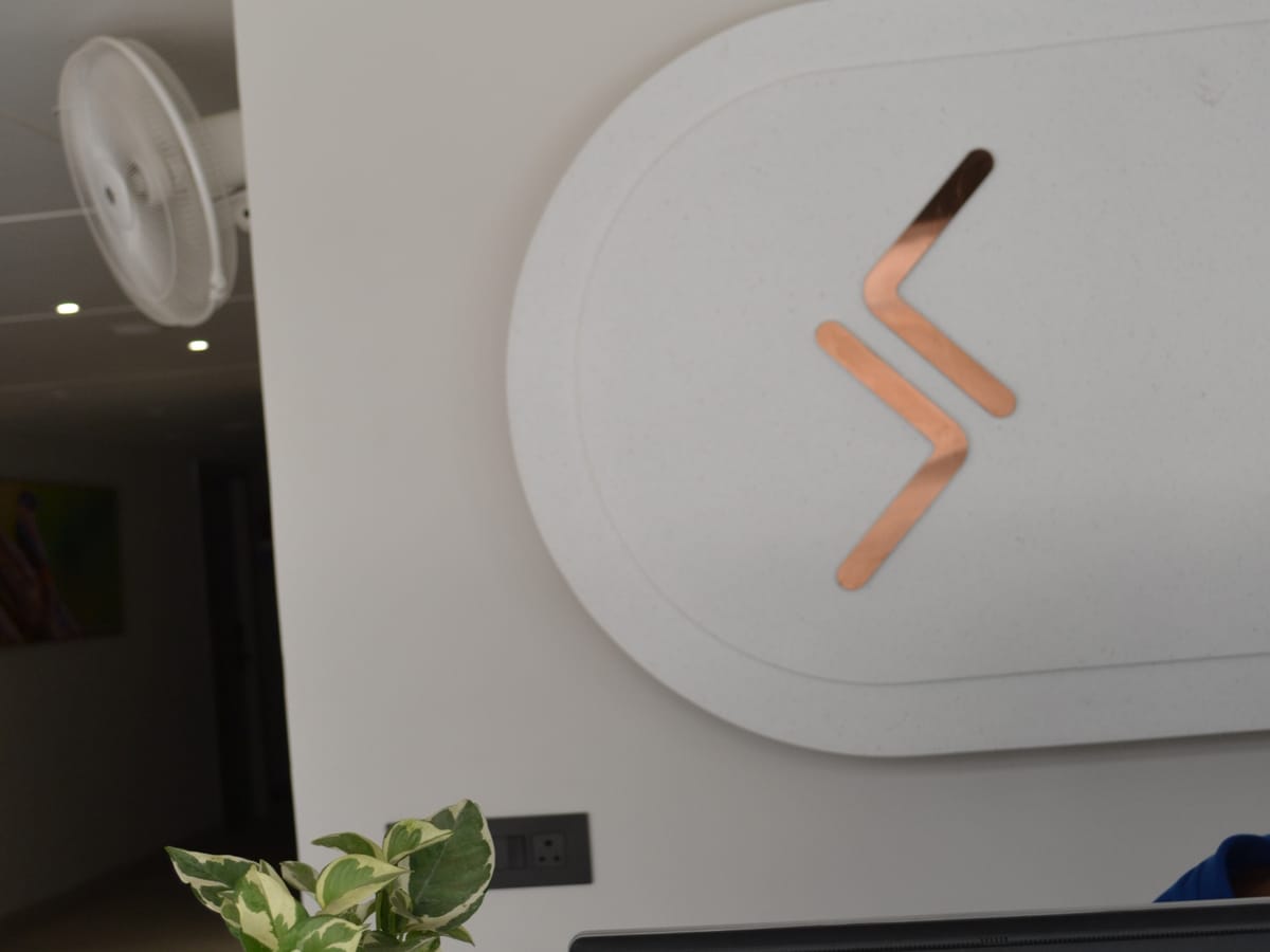 Signum signage in the lobby at Signum Tathastu Boutique Hotel, Haridwar