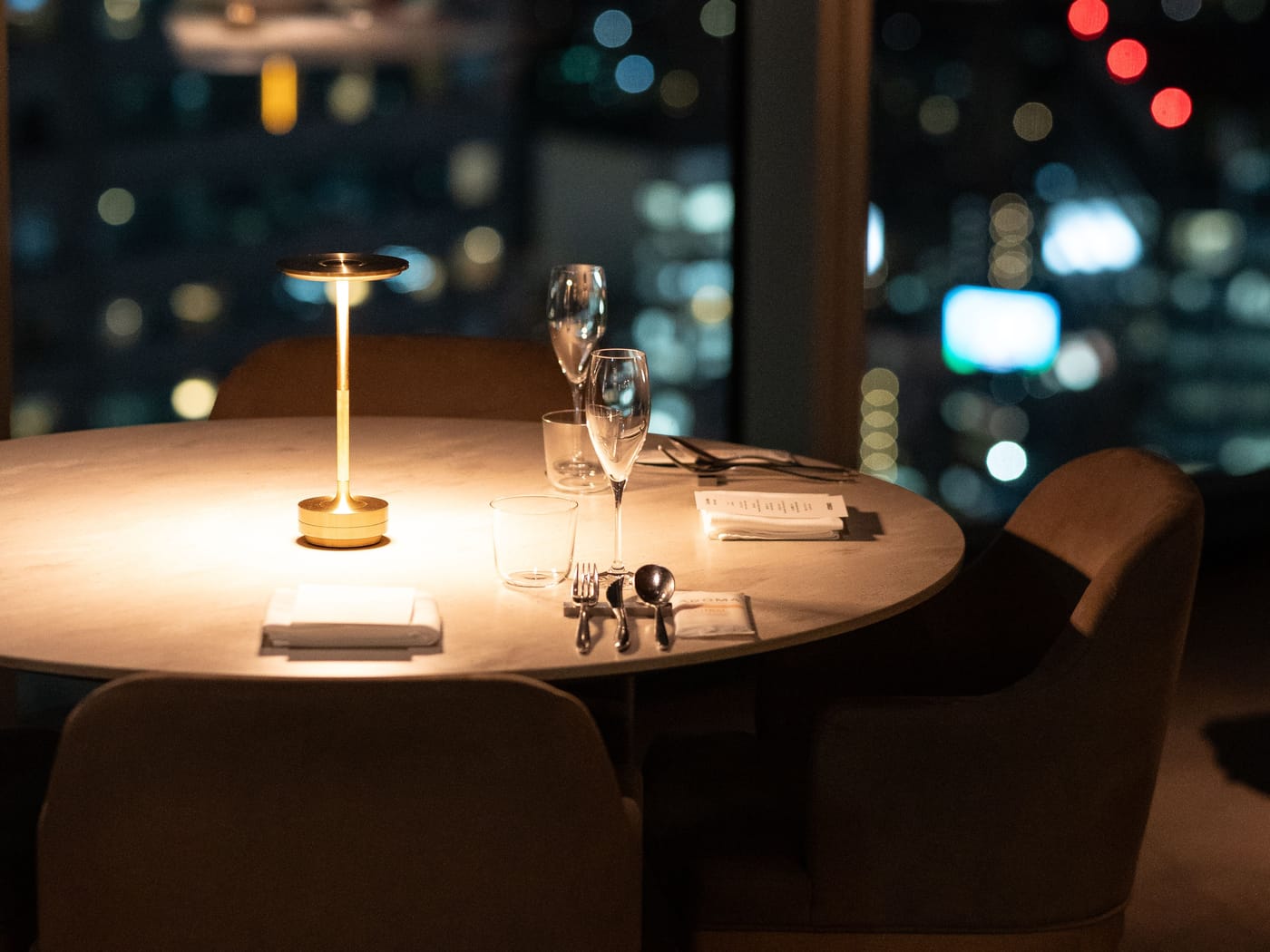 Rooftop dining set for the evening at Signum CityScapes SKY Boutique Hotel, Indore