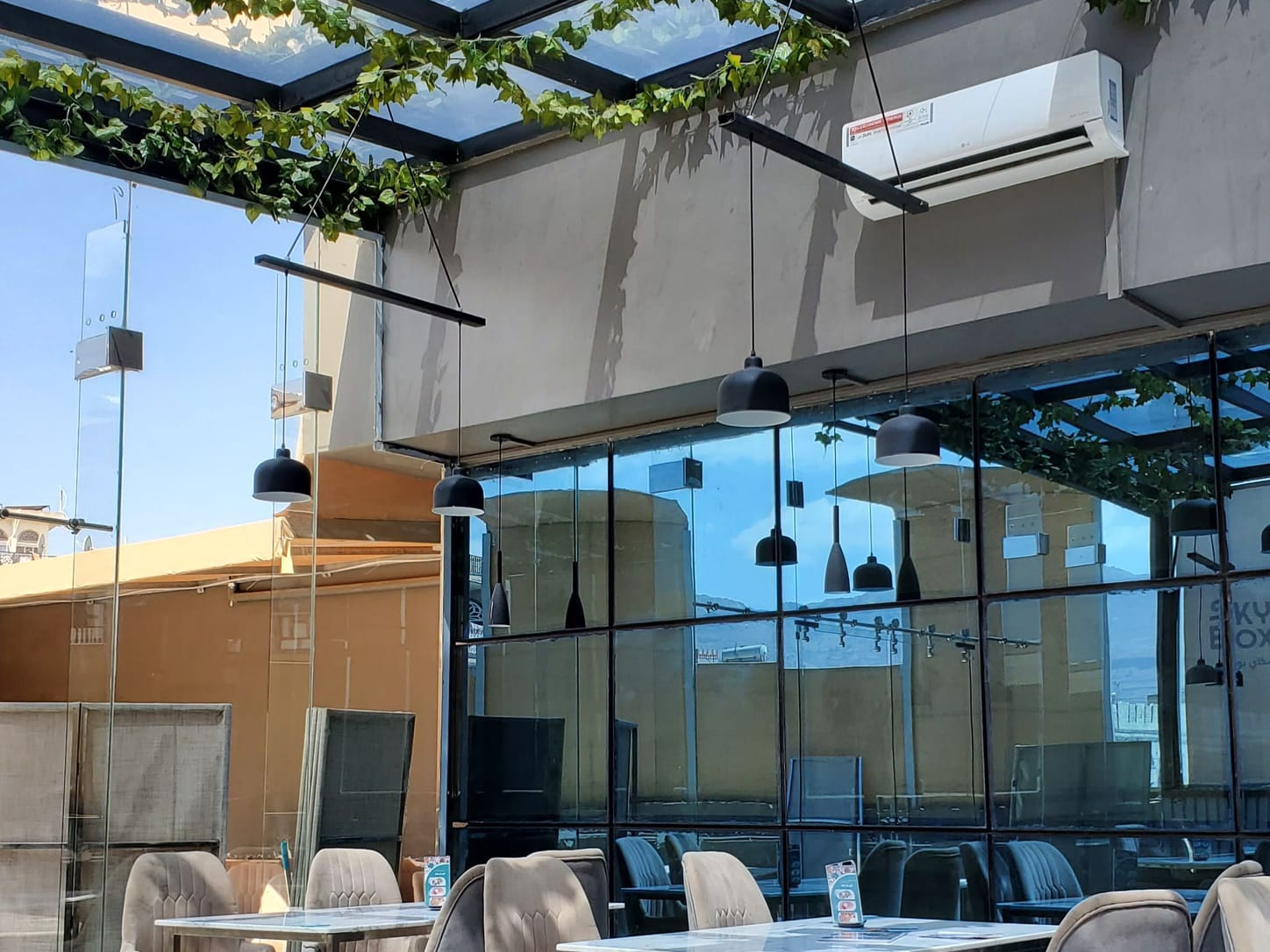 Rooftop dining on the 4th floor at Signum CityScapes SKY Boutique Hotel, Indore