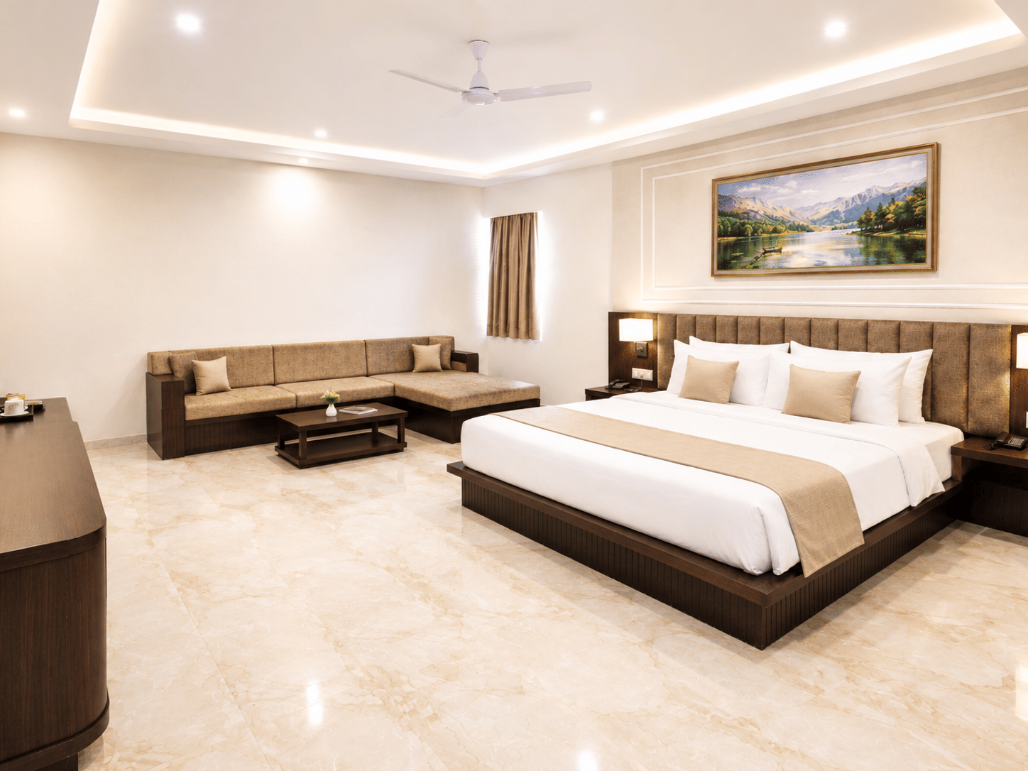 The living area of the Junior Suite at Signum CityScapes SKY Boutique Hotel, Indore