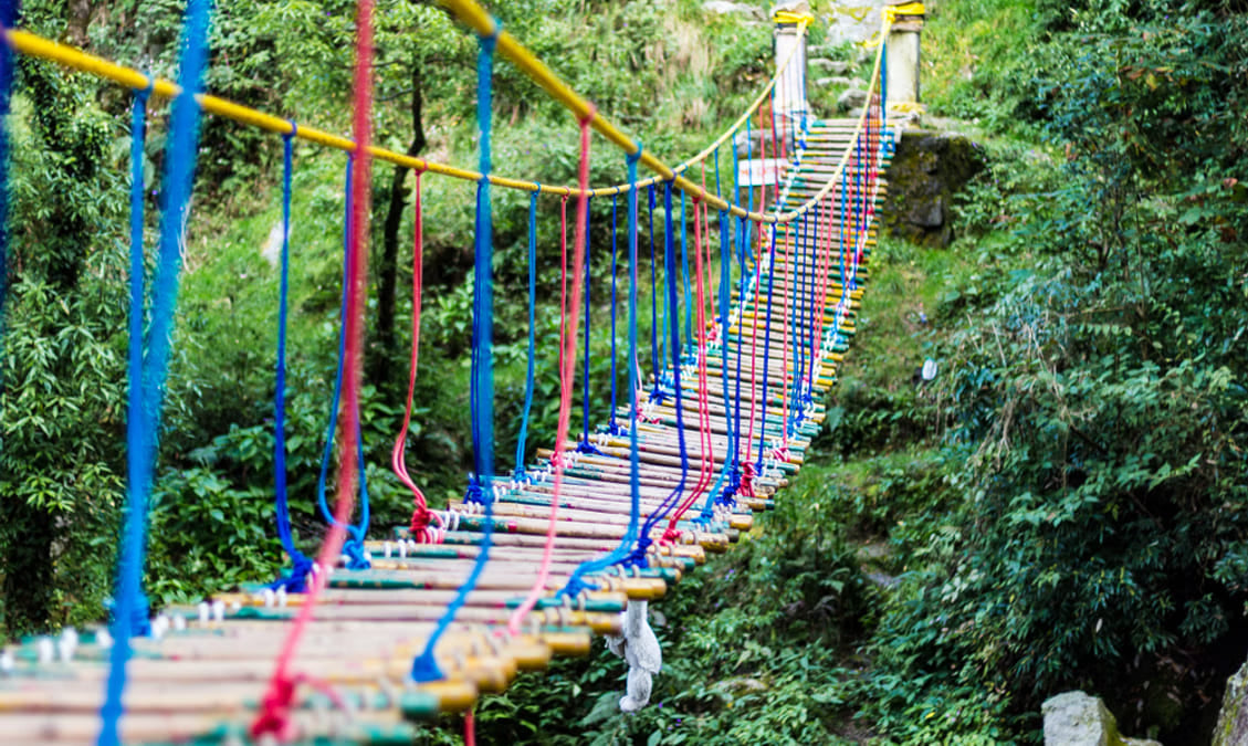 A footbridge at Panchpula, near Dalhousie
