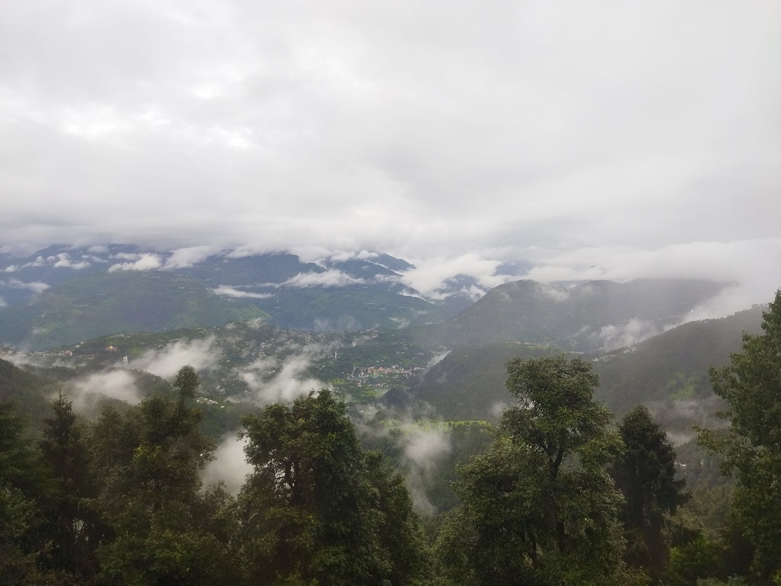 The valley from a Deluxe Room at Hotel Surya Resort