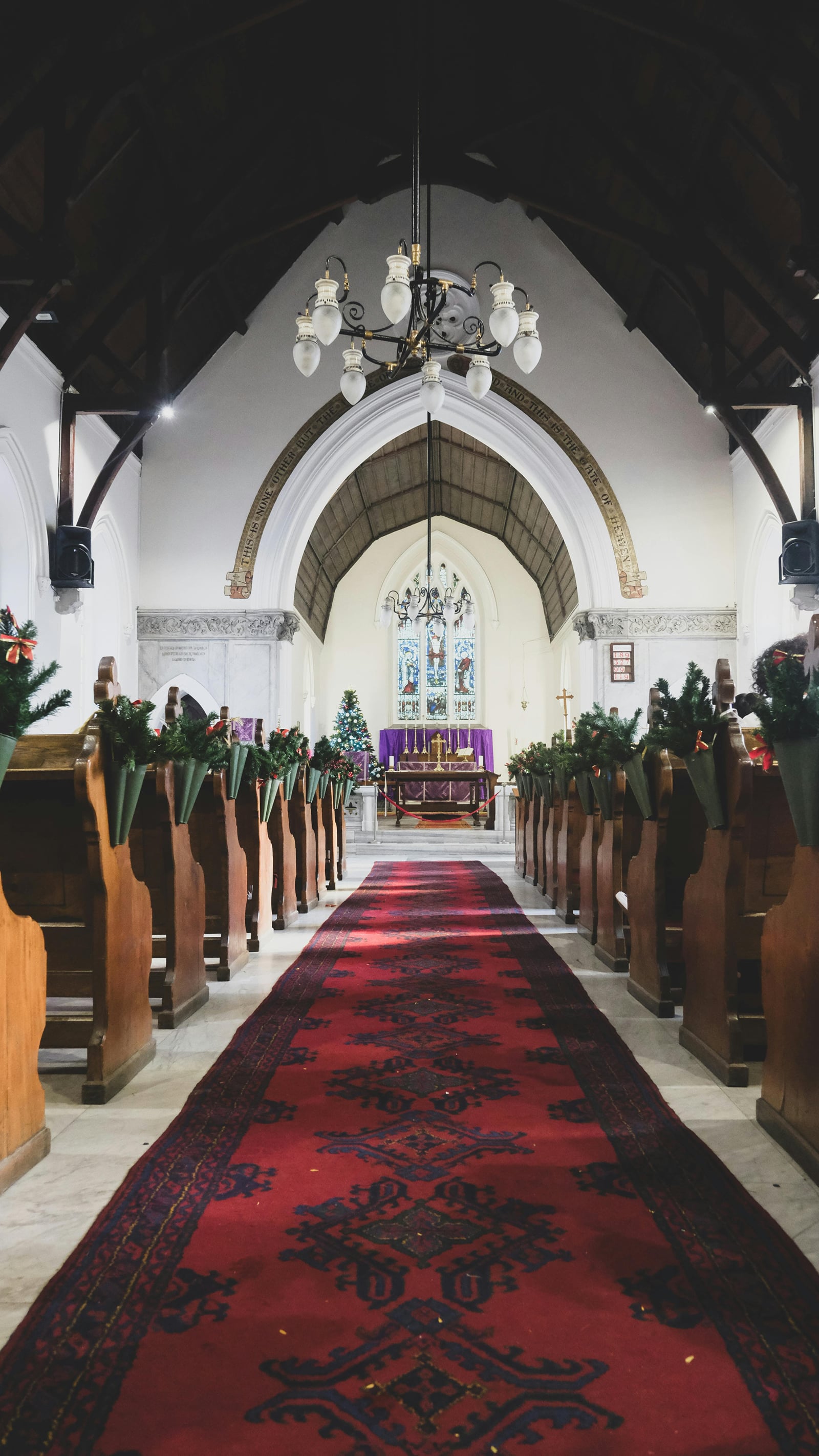 The aisle of St. John's Church, Dalhousie