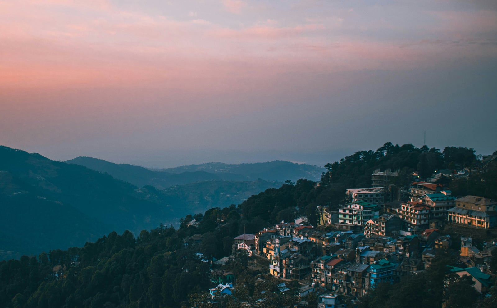 McLeod Ganj on the ridge at dusk