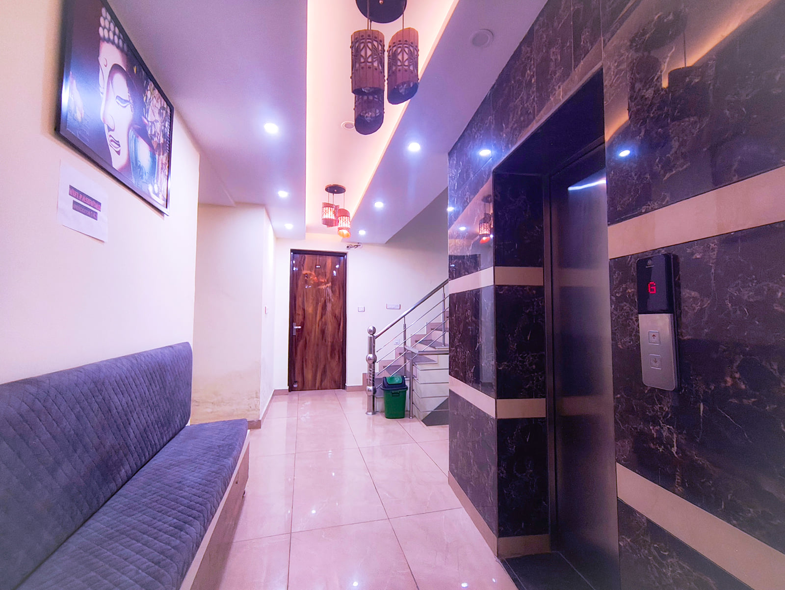 Lift lobby at MS Resort