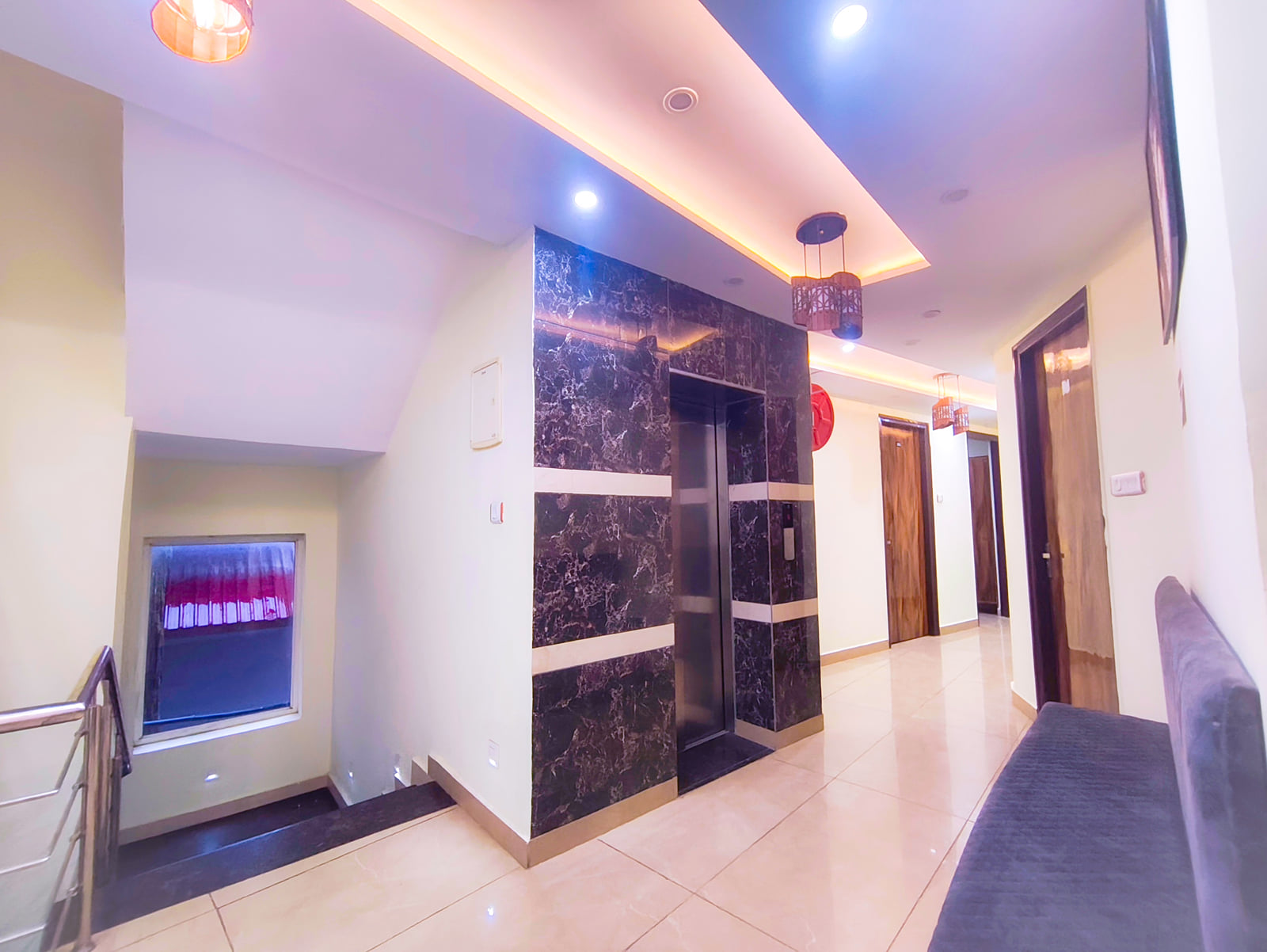 Lift and corridor at MS Resort