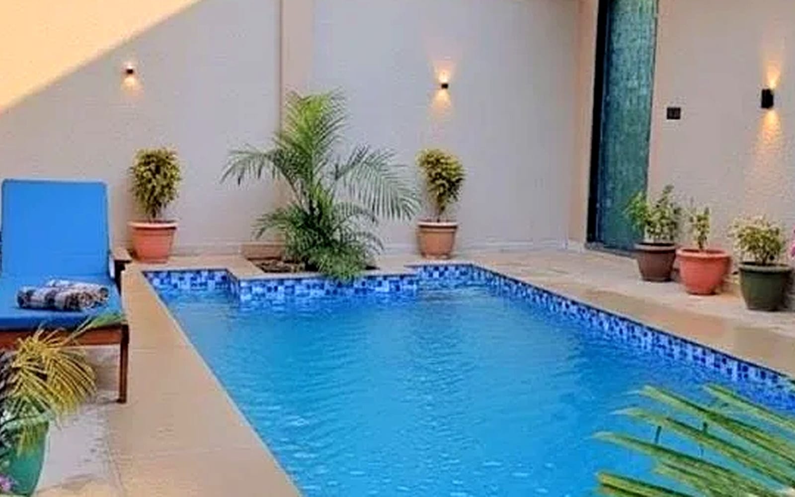 The private pool of a deluxe room at Signum Resort, Bandhavgarh