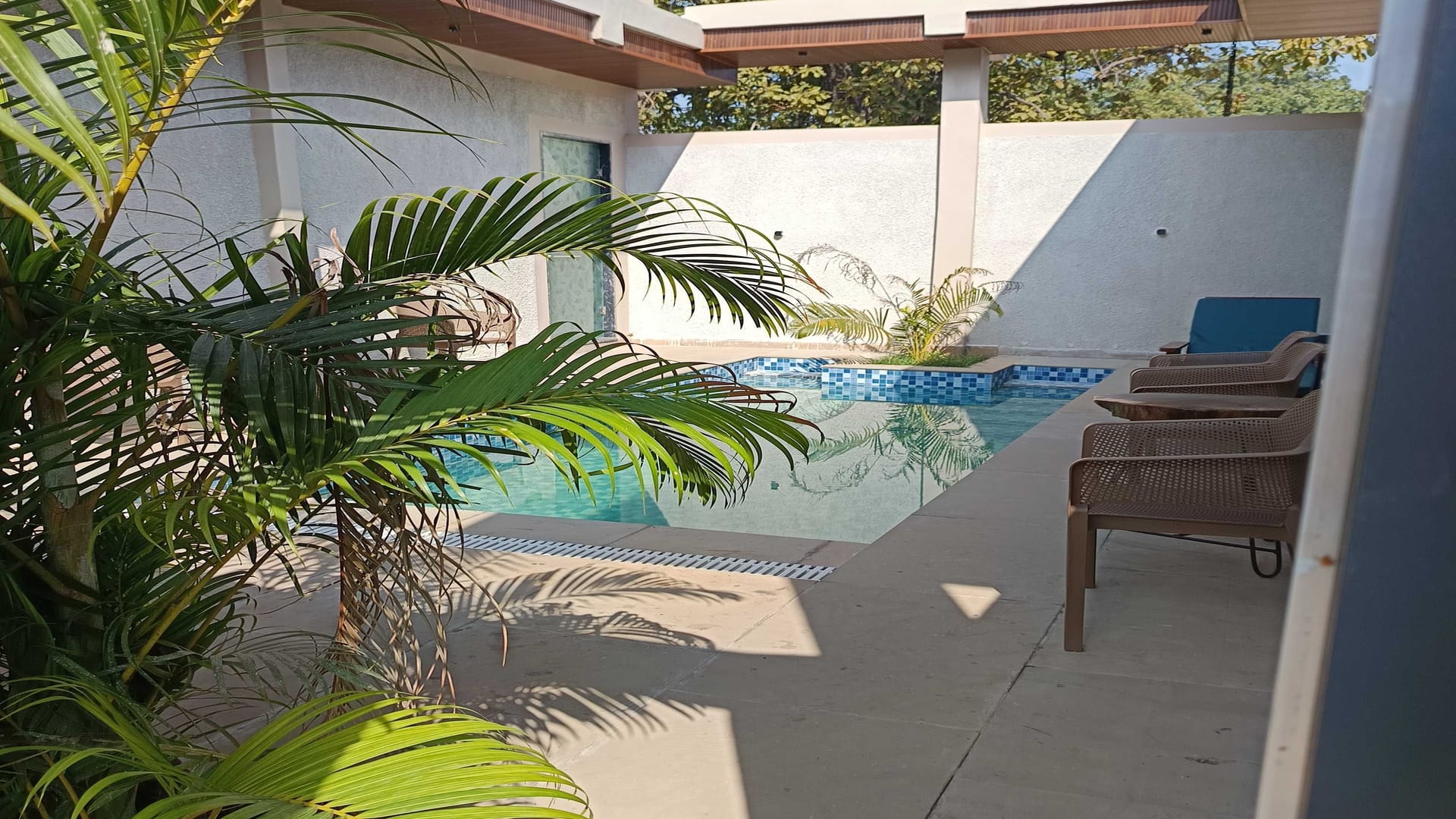 A deluxe room with private pool at Signum Resort, Bandhavgarh