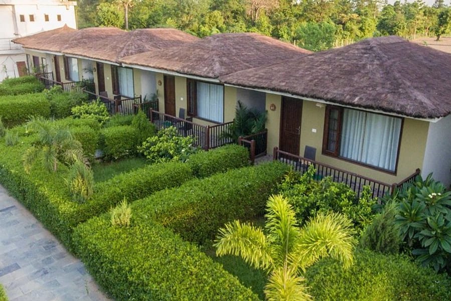 Garden-facing cottages at Signum Resorts, Jim Corbett