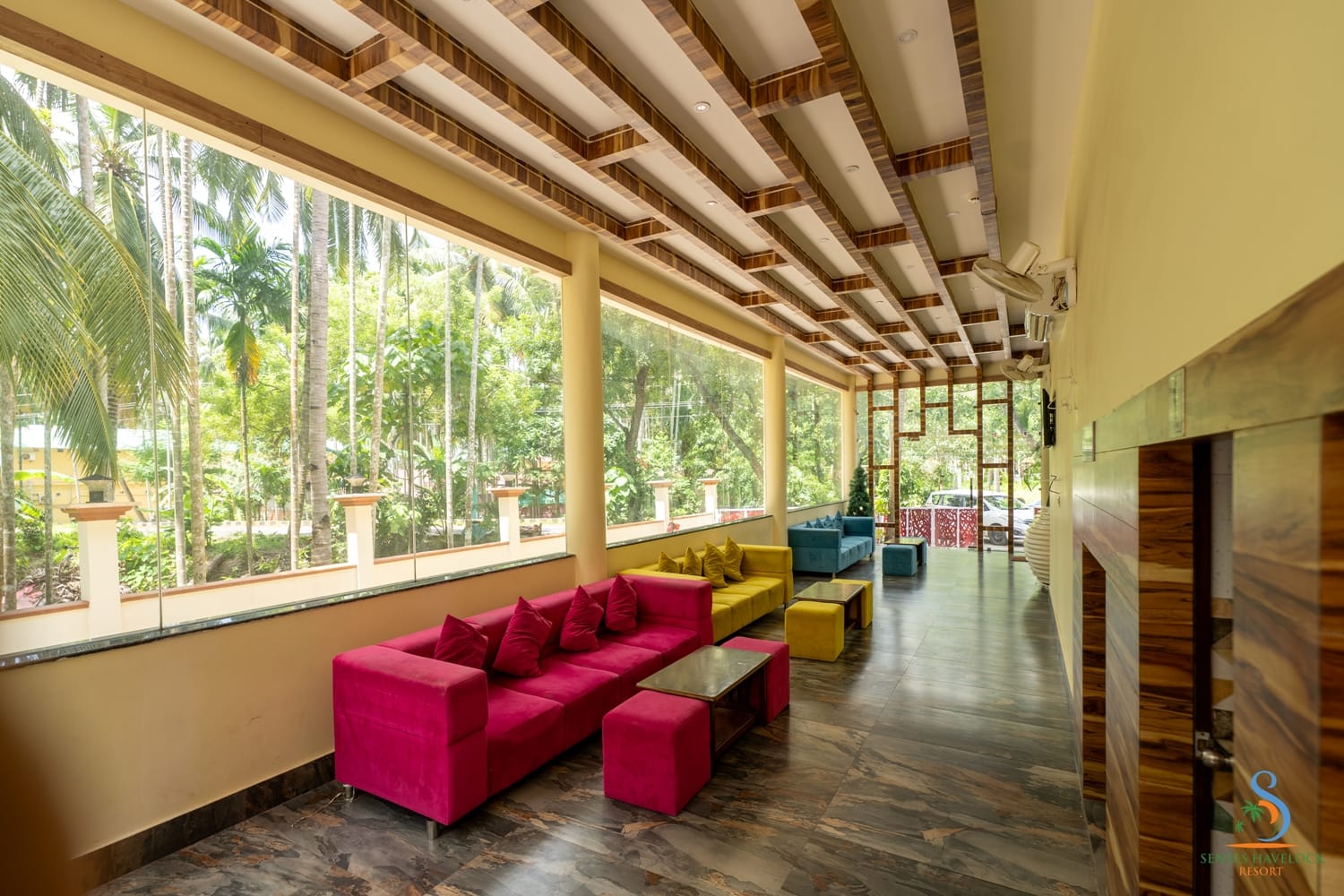 Lounge seating in the lobby