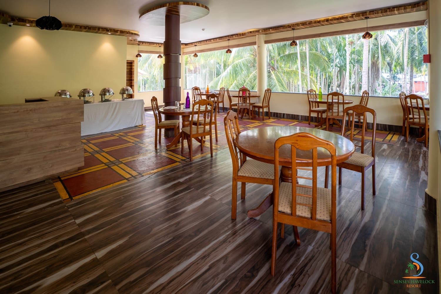 The multi-cuisine restaurant laid for service