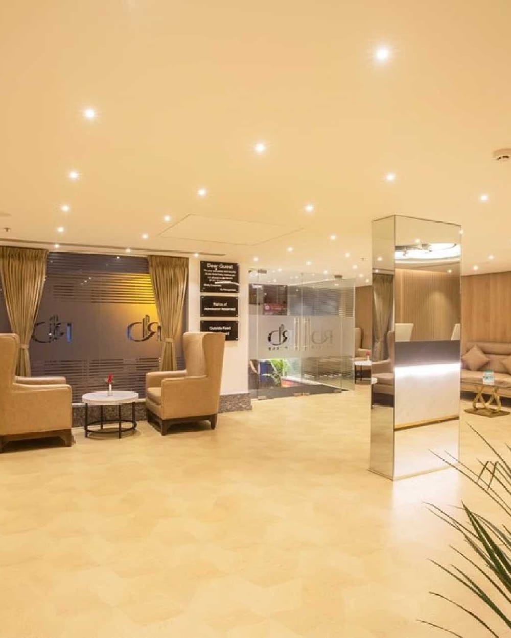 The lobby lounge at an RD Hotels property