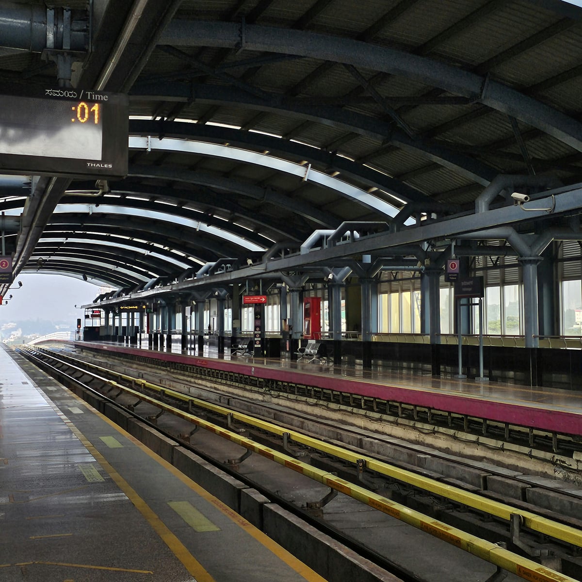 Aqua Line metro station near Mumbai Central, a calm way to get around South Mumbai