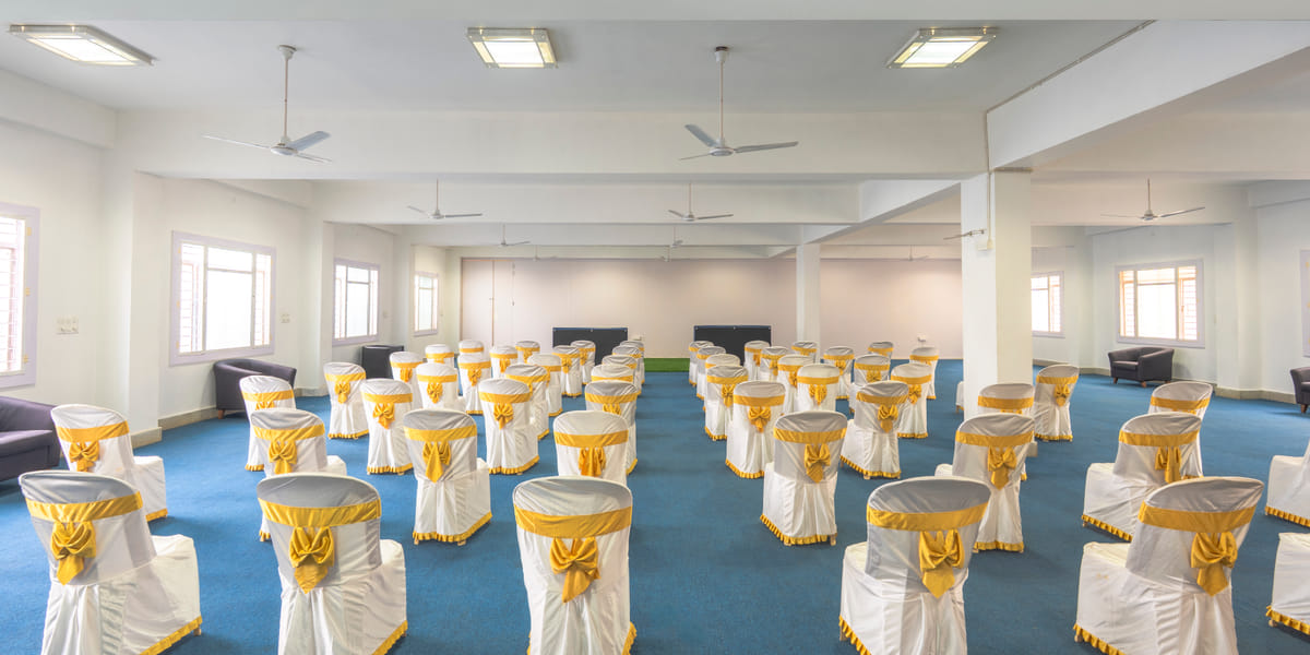 The 200-guest banquet hall